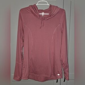 Balance Collection Women’s Gray Hooded Athletic Top – Lightweight Activewear XL